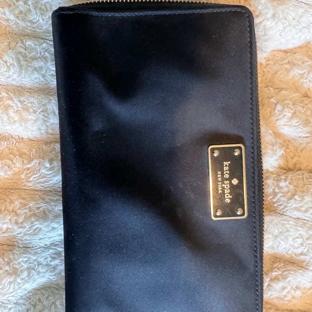 Kate Spade Midnight Black Zip Wallet